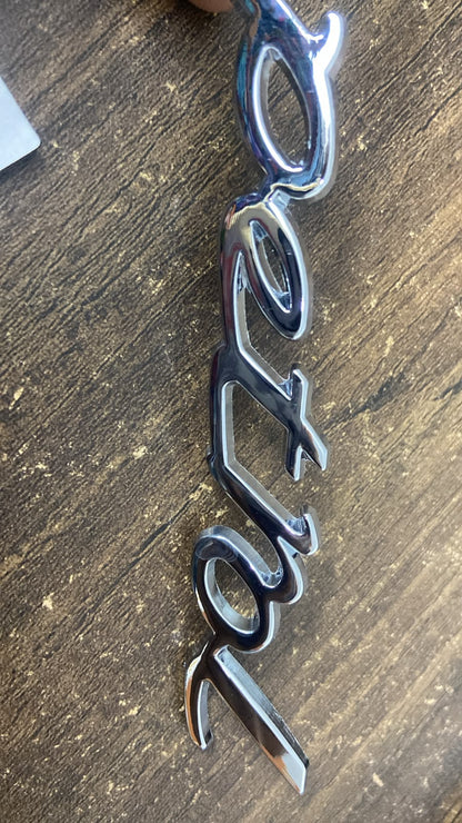 Petrol Chrome Car Emblem Badge Sticker, Self-Adhesive | Chrome Finish, Script Lettering, Car Exterior Use, Easy Application, Fuel Type Label