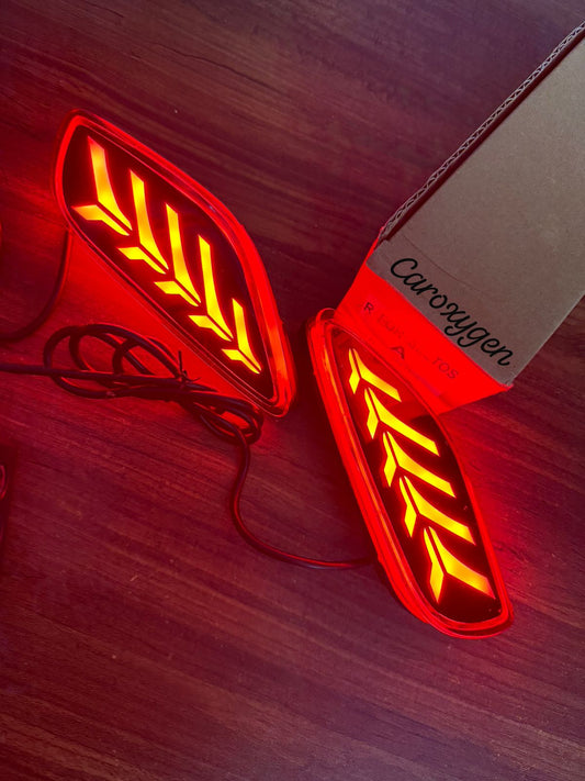 CarOxygen REAR REFLECTOR SELTOS 2019-2023 MATRIX 3FUNCTION SET OF 2 PCS WITH FOUR WIRES MODEL-: 2019-2023(TYPE-A)