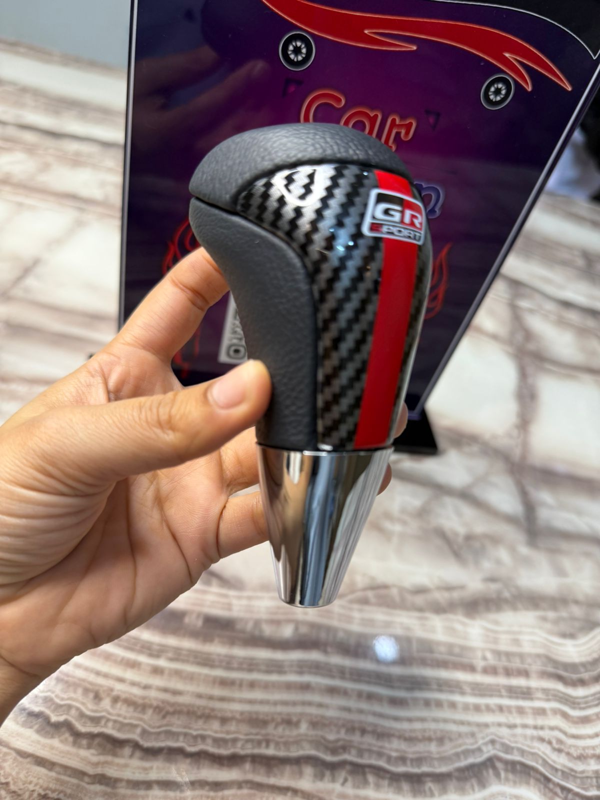 Carbon Design TRD Gear Knob Universal Gear Shifter Knob Lever for Most Manual Car with 3 Adapters TRD Versatile Sport Gear Shift Knob
