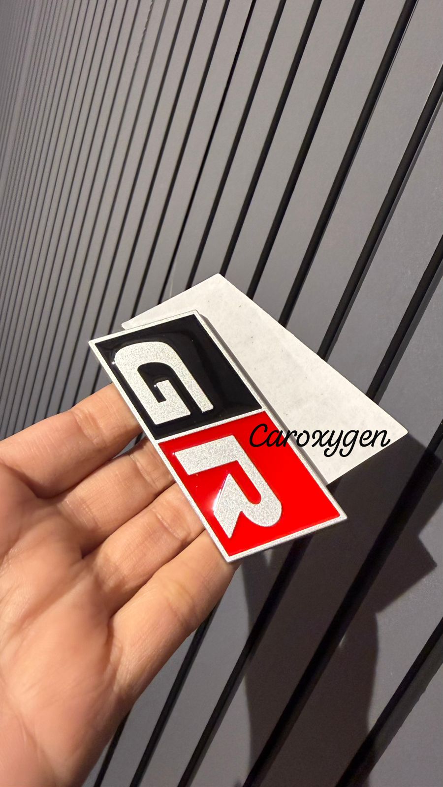 Chrome Plated 3D Car Logo Sticker Compatible with Toyota GR Log | Emblem Decals for Car Accessories (Pack of 1)