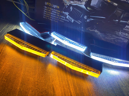 UFO Roof Marker Lights for Cars, Trucks, or SUV 4Ã—4 (3 Amber, 2 White)