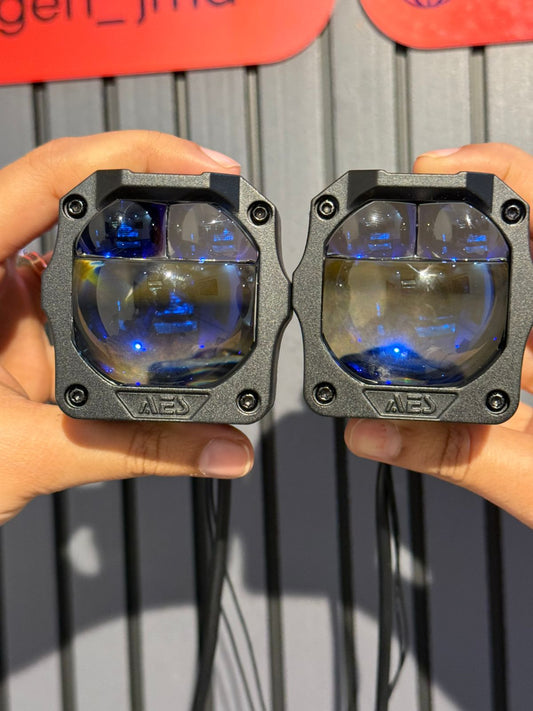 Aes Warrior 2" Double Laser Bi-LED Auxiliary Light- 120 watt - 1 Year Waranty