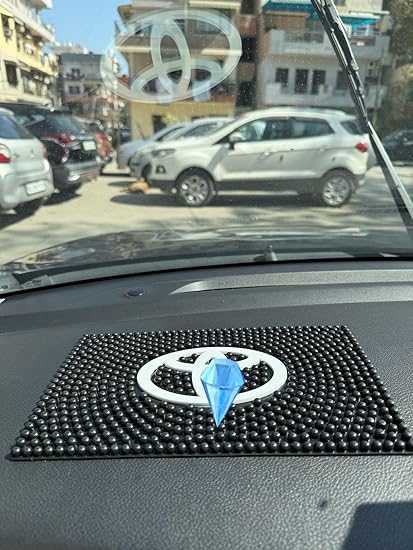 caroxygen Car Dashboard Mat Anti-Slip Gel/Car Non-Slip Dashboard Dotted Silicon Mat Big Size, Non-Slip Pad for All Cars & Mat Every Cell Phone, Sunglasses, Keys (Toyoto)