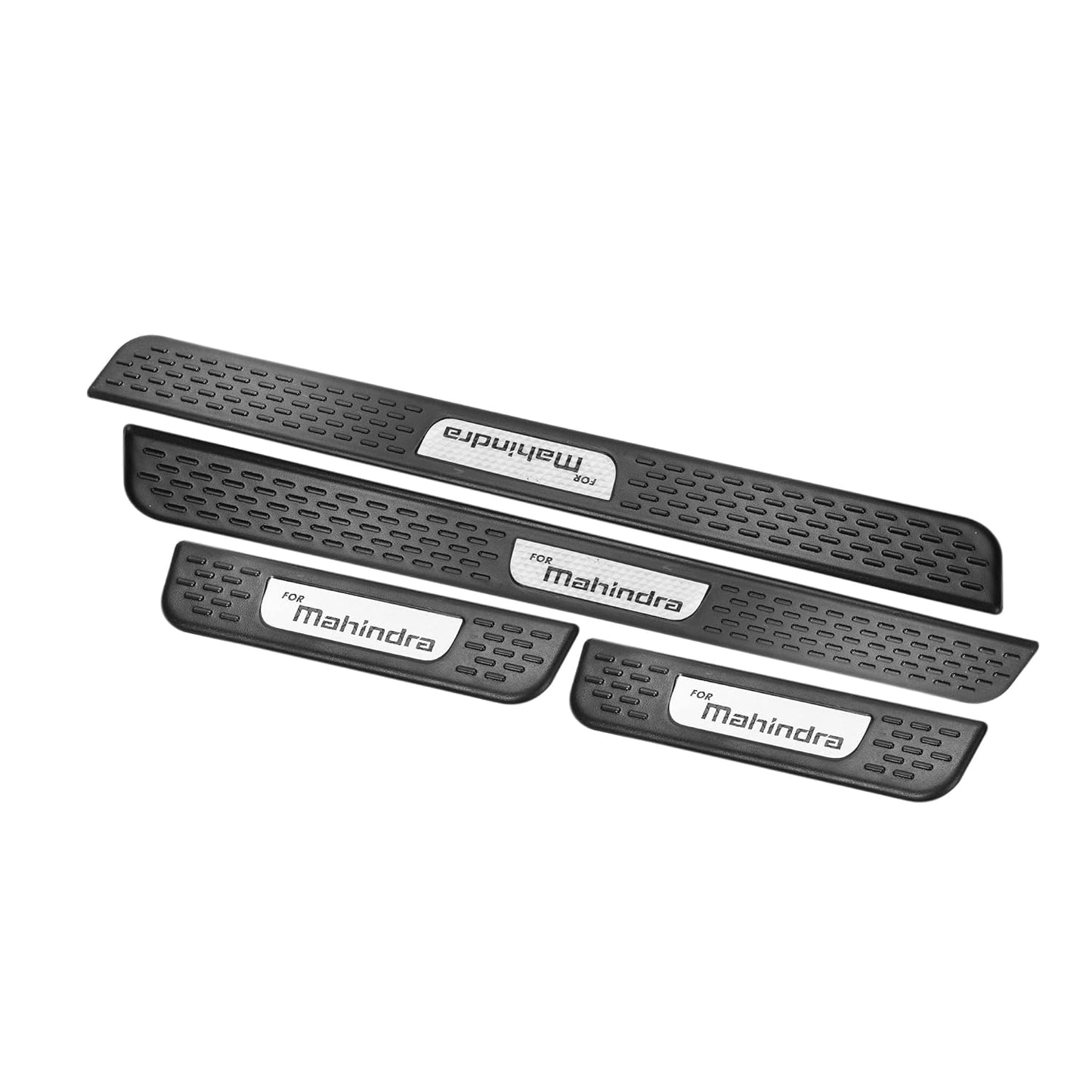 Car Door Entry Foot Step Sill Plate Guard Scuff Plate Protection Sports Design with Adhesive Tape 4 Piece