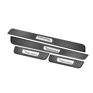 Car Door Entry Foot Step Sill Plate Guard Scuff Plate Protection Sports Design with Adhesive Tape 4 Piece