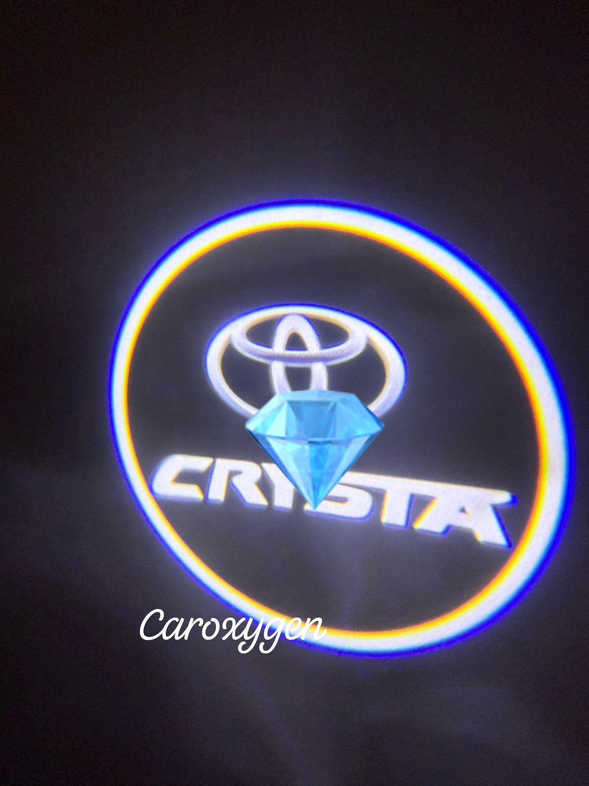 LED Welcome logo Entry Plug and Play Ghost Shadow Projector Car Door Light for Toyota Innova Crysta (White) - 2 Pieces