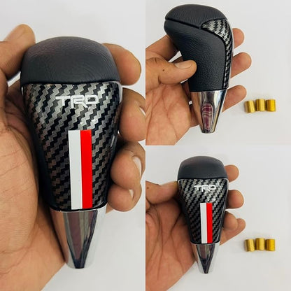 Carbon Design TRD Gear Knob Universal Gear Shifter Knob Lever for Most Manual Car with 3 Adapters TRD Versatile Sport Gear Shift Knob