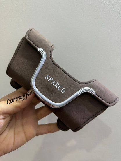 CarOxygen Leather Sun Glass Clip Sun Visor Car Eyeglasses Holder Universal for car and Vehicles