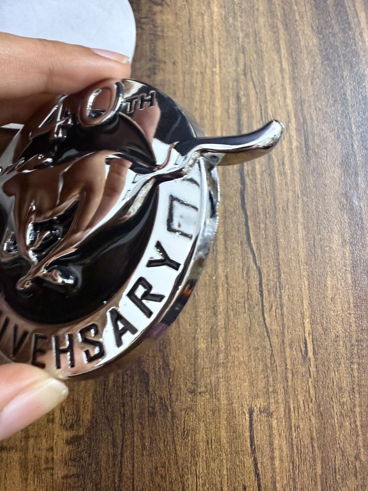 3D Metal 40TH Annivehsary Mustang STCIKER for CAR | Chrome Colour
