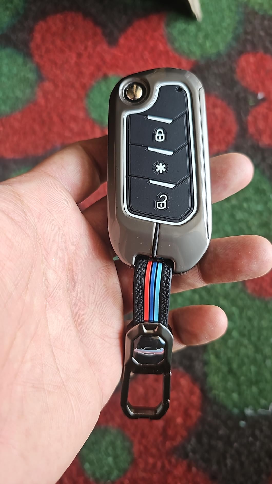 Metal Key Cover Compatible with Mahindra Scorpio N | 3XO | XUV 300 | Marazzo | XUV 700 | XUV 400 ev | Bolero | Thar 3 Button Flip Key