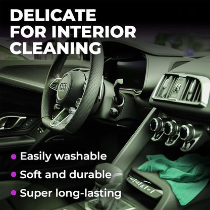 Synthetic Chamois Cloth Super Absorption Drying Towel for Cars for Dry & Wet Cleaning (Light Green, 64X43 cm).