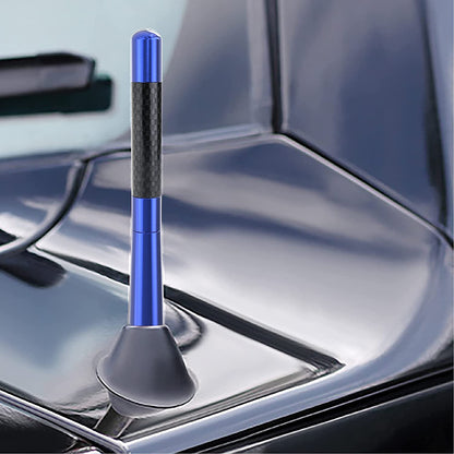 Universal Car Antenna Mast Carbon Fiber Truck Vehicle Replacement Short Antenna 4.7 inch Compatible with Ford, Dodge, Jeep, Toyota, Nissan, Mazda
