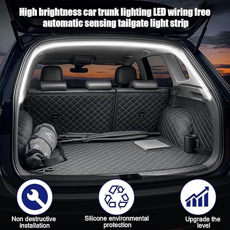 Car Trunk LED Strip Light, 167INCH Silicone Flexible Cuttable Vehicle Trunk Cargo Ambient Lighting, Waterproof Bright Auto Trunk Interior Lamp Decoration, Universal for SUV RV Truck (White)