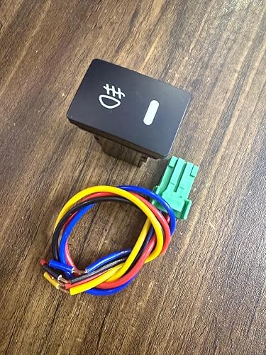 Caroxygen Button Switch, Fog Lamp Switch Environmental Friendly with Cable for Car