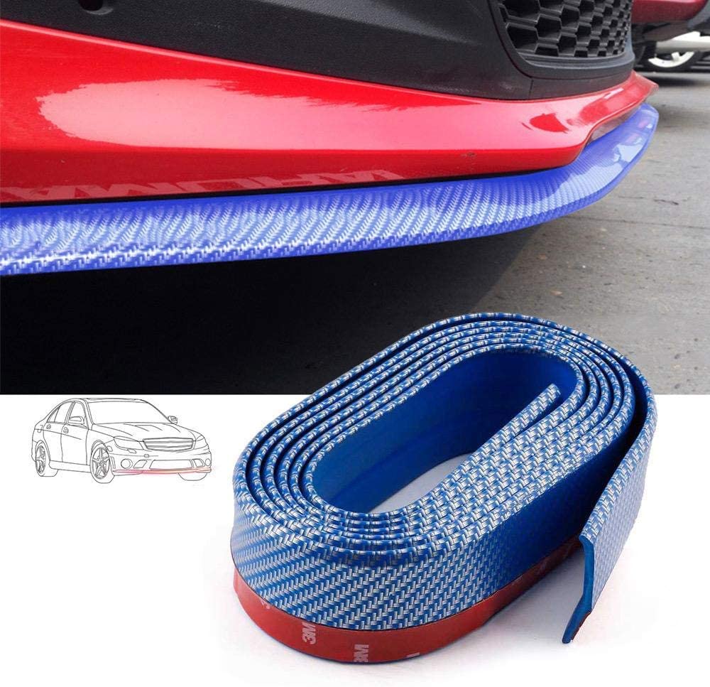 Car Front Bumper Protector, Universal Car Bumper Lip Carbon Fiber Spoiler 2.5M Bumper Sticker Lip Strong Sticky Car Skirt Protector, For Cars Trucks SUV DIY Decoration