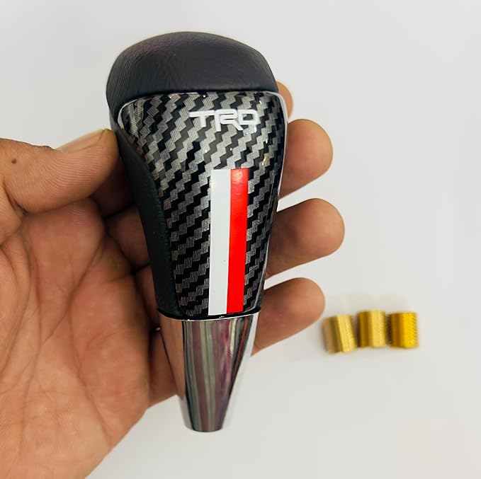 Carbon Design TRD Gear Knob Universal Gear Shifter Knob Lever for Most Manual Car with 3 Adapters TRD Versatile Sport Gear Shift Knob