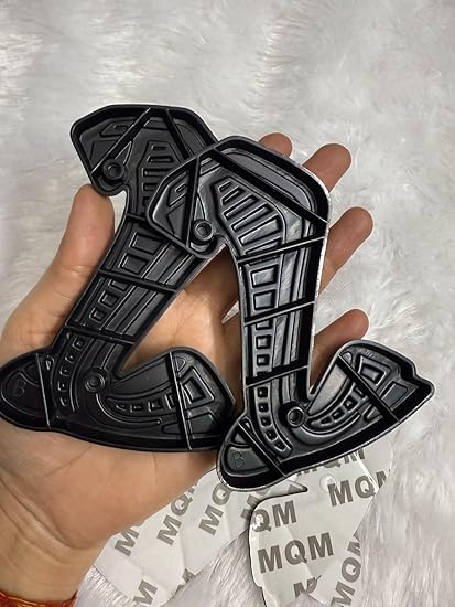 Caroxygen Snake Fender Side Emblems Pair for 2020-2021 Ford Mustang Shelby GT500 (red and Black)