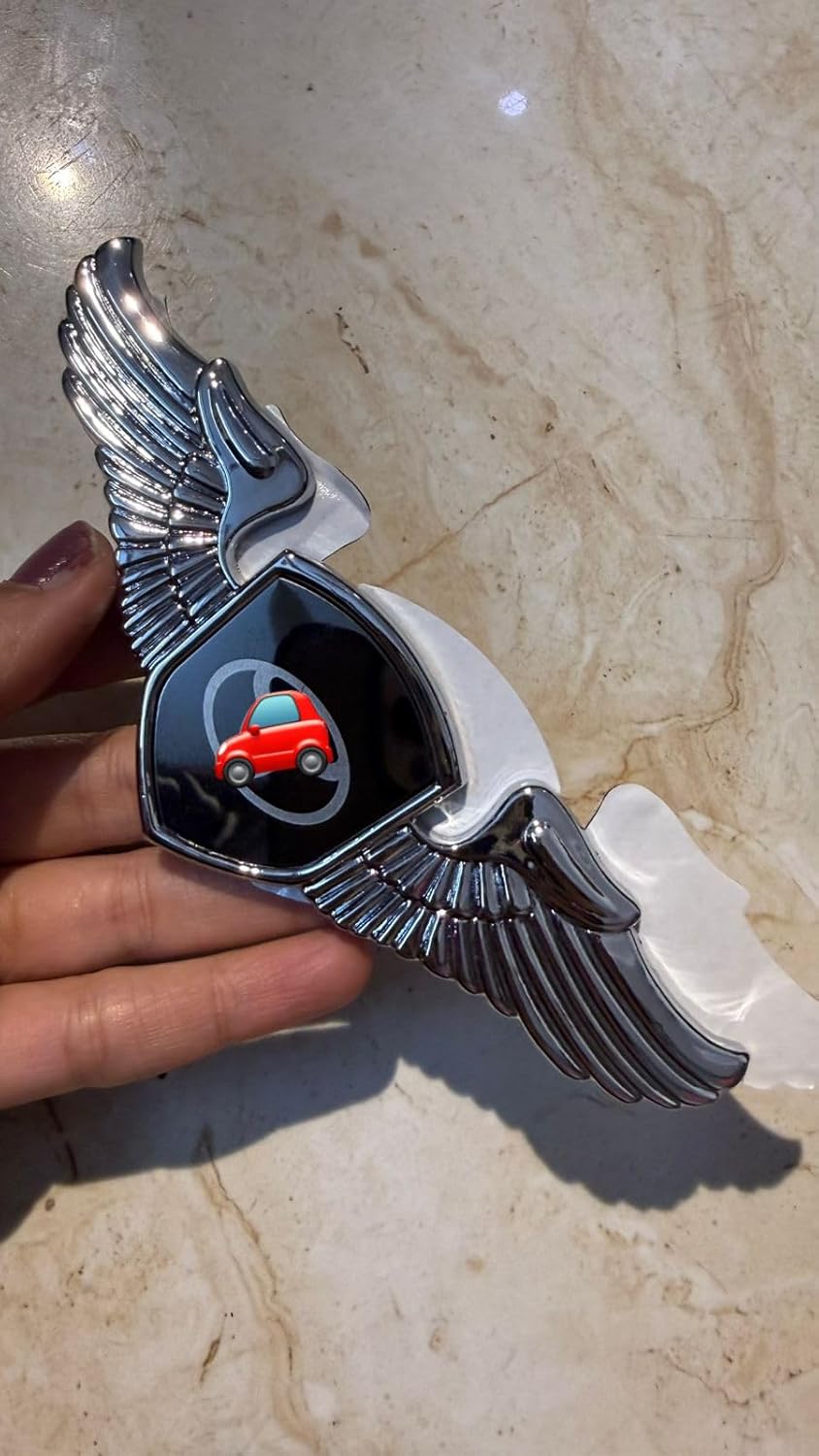 Car Front Hood Blk Emblem  3D Metal Wing Logo Badge