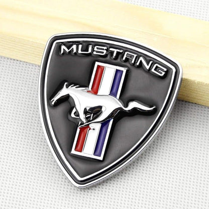 D Metal Running Horse Pony Car Side Fender Rear Trunk Emblem Badge Grille Emblem Decals For Ford Mustang GT Accessories