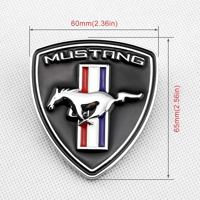 D Metal Running Horse Pony Car Side Fender Rear Trunk Emblem Badge Grille Emblem Decals For Ford Mustang GT Accessories