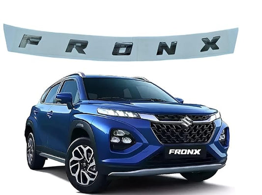 Caroxyen Fronx Car 3D Bonnet Letter Alphabets Names Logo, Chrome, Emblem Sticker for Maruti Suzuki Fronx, Car Monogram with Adhesive, Silver, Pack of 1,