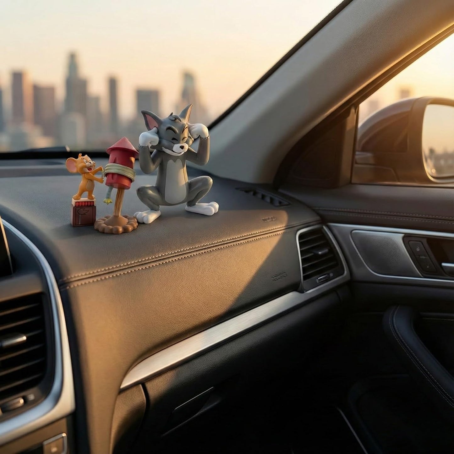 Cute T&J Blast Cartoon Character Car Interior Accessory-Cute Toy for car Dashboard and Table top (T&J Blast)