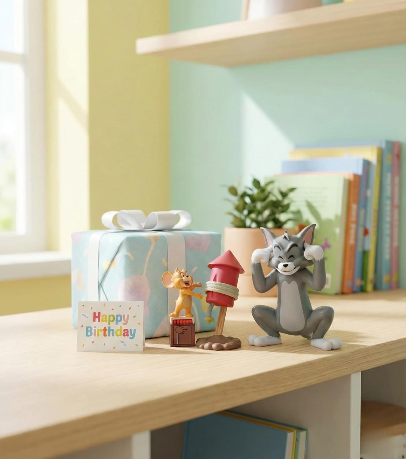 Cute T&J Blast Cartoon Character Car Interior Accessory-Cute Toy for car Dashboard and Table top (T&J Blast)