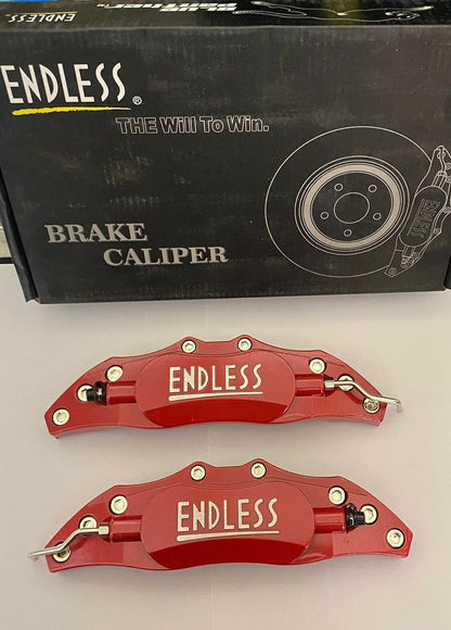 2pcs Car Aluminum Endless Brake Caliper Protector Cover for Wheel Hub 14in-15in Small Red