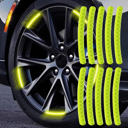 Car Tyre Reflective Stickers for Rim Universal Safety Warning reflective Sticker