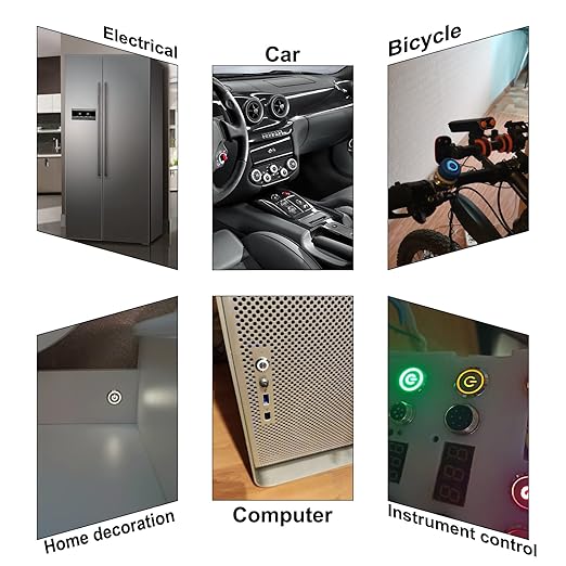 16mm 12V-24V Latching Metal Push Button Switch Ring Led Self Locking 1NO 1NC Waterproof ON/Off Black Shell Button with Pre-Wired Socket for 5/8’’ Mounting Hole (IP66,Green Light 2Pcs)