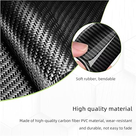 8PCS Car Handle Sticker, 3D Carbon Fiber Door Bowl Protective Film, Anti-Scratch Auto Paint Cover Guard, Universal Waterproof Decor Sticker for Cars (4 Handle + 4 Bowl)
