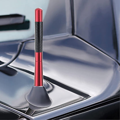Universal Car Antenna Mast Carbon Fiber Truck Vehicle Replacement Short Antenna 4.7 inch Compatible with Ford, Dodge, Jeep, Toyota, Nissan, Mazda