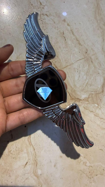 Car Front Hood Blk Emblem  3D Metal Wing Logo Badge