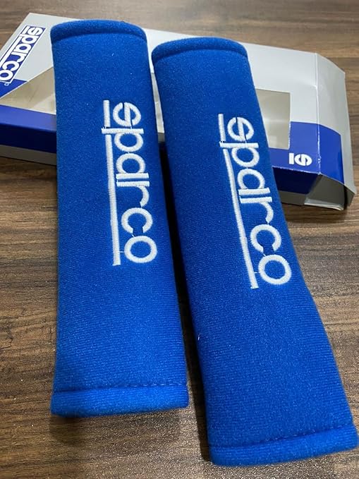 2PCS Cotton Seat Belt Cover Style Racing Car Seatbelt Safety Belt Shoulder Pads Universal (Blue)