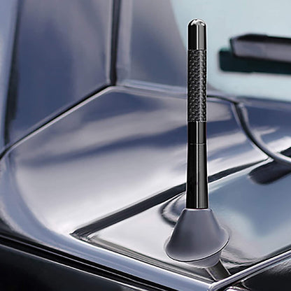 Universal Car Antenna Mast Carbon Fiber Truck Vehicle Replacement Short Antenna 4.7 inch Compatible with Ford, Dodge, Jeep, Toyota, Nissan, Mazda