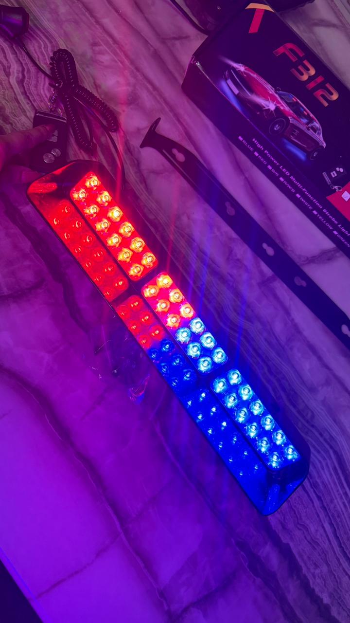 Multi Function Emergency Strobe Light High Power Flashing Deck dash Lamp 36 Led Red Blue