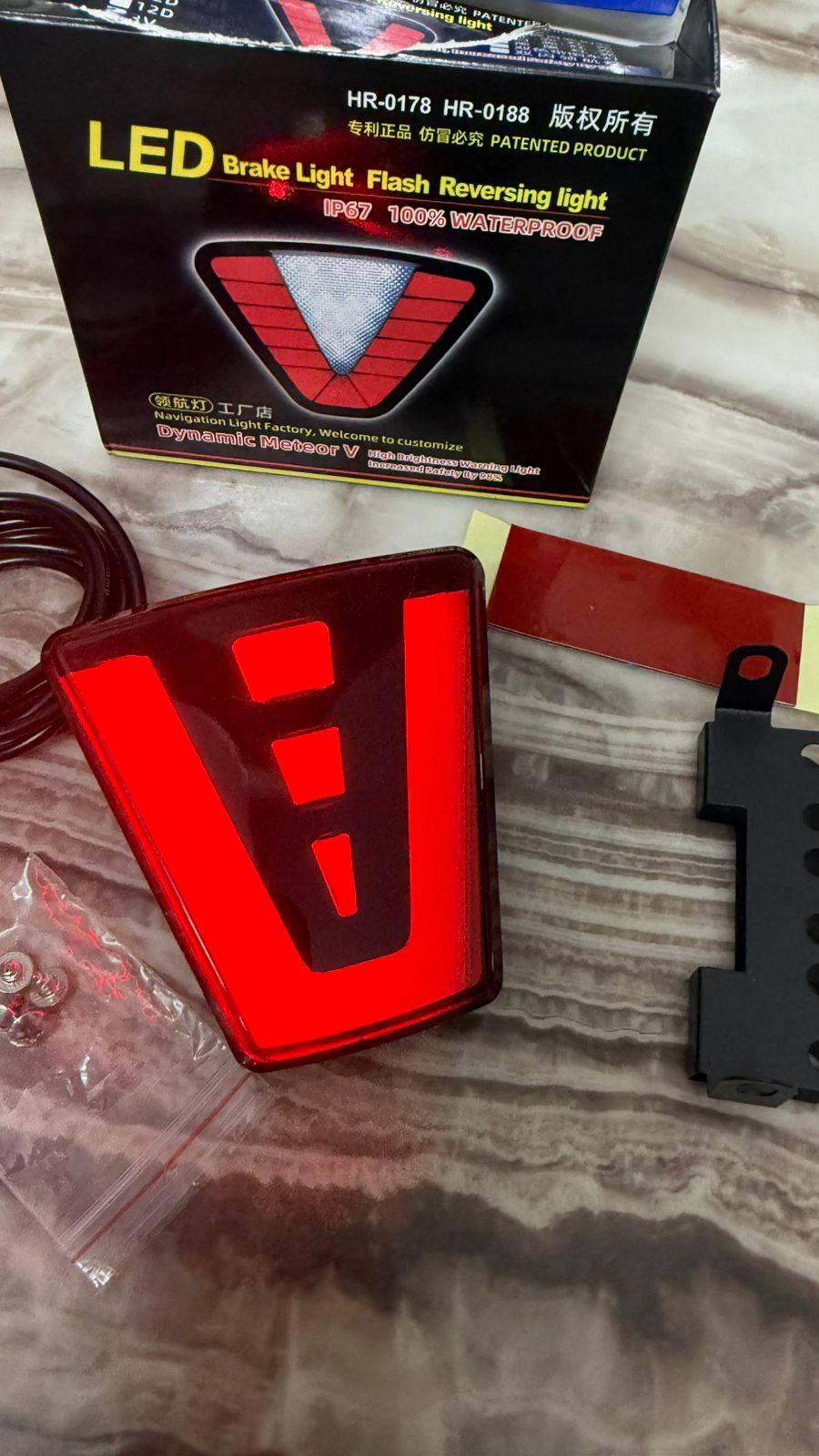 LED Rear Brake Light with Flash & Reversing Function | IP67 Waterproof | High Brightness Warning Light for Cars & SUVs