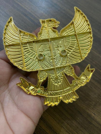 BHINNEKA TUNGGAL IKA EAGLE Logo Modified Metal Insignia Stereo Car Headboard Decoration Logo Front Hoot Grille Car Sticker