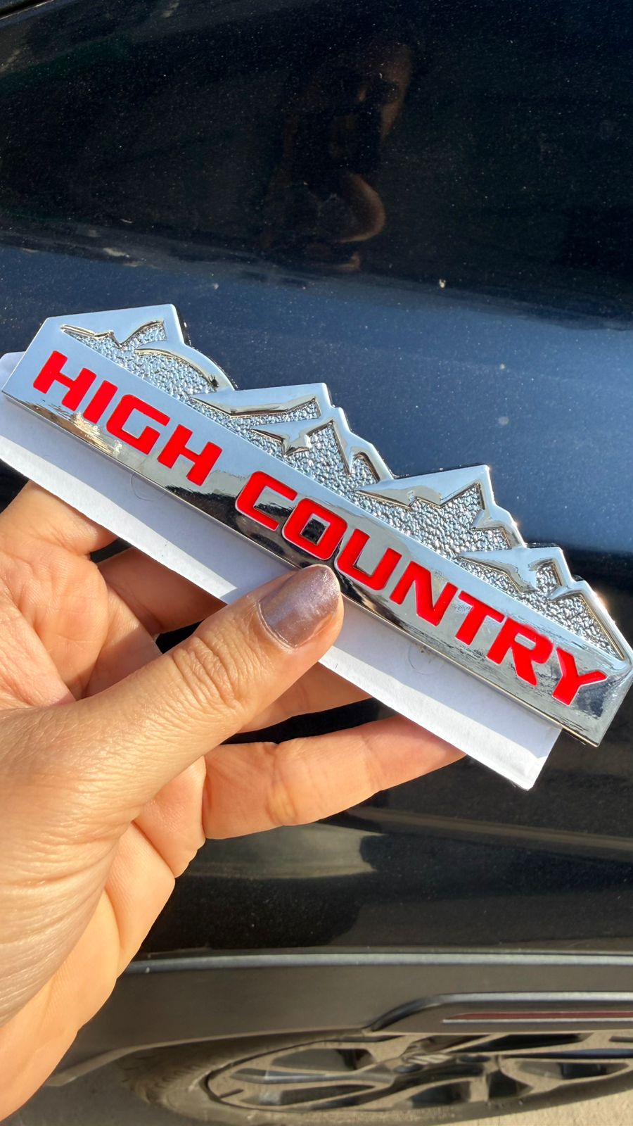 HIGH Country  Logo 12.5 x 2.8cm Car Bike Metal HIGH Country Logo Car Emblem Premium 3D Badge Auto Racing Sport Sticker Grand Tourer Decal