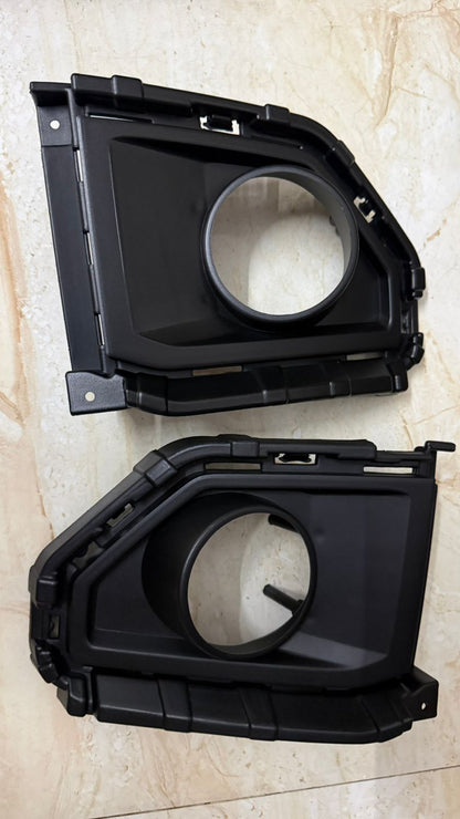 Front Fog Lamp Cover / Bezel Set Compatible with Hyundai Alcazar 2024 Onwards | OEM Fit Fog Light Housing Frame | Left & Right Pair | Matte Black