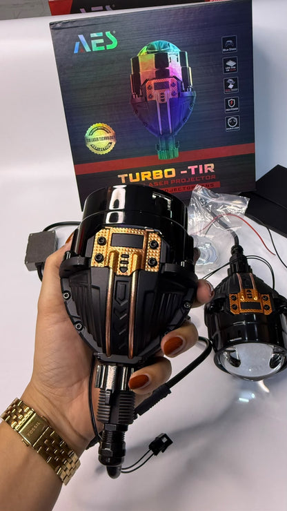 AES Turbo-TIR Dual Laser LED Headlight Projector Lens for Cars 1 year warranty