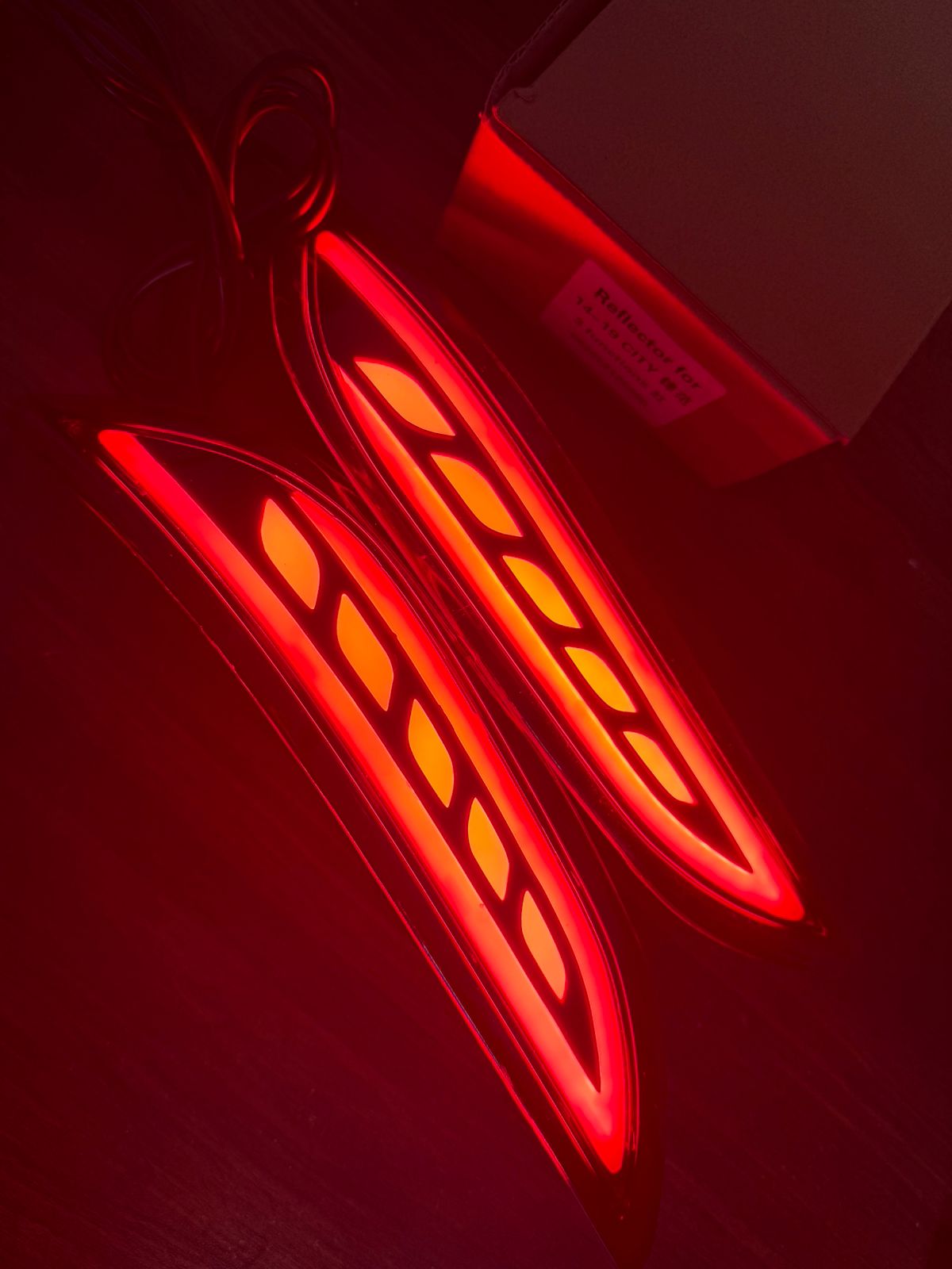 rear reflector bumper light with matix function compatible city 2014-2016 (set of 2pcs)