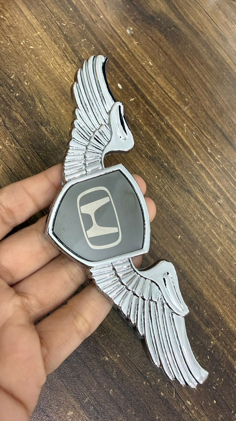 Car Front Hood Blk Emblem  3D Metal Wing Logo Badge
