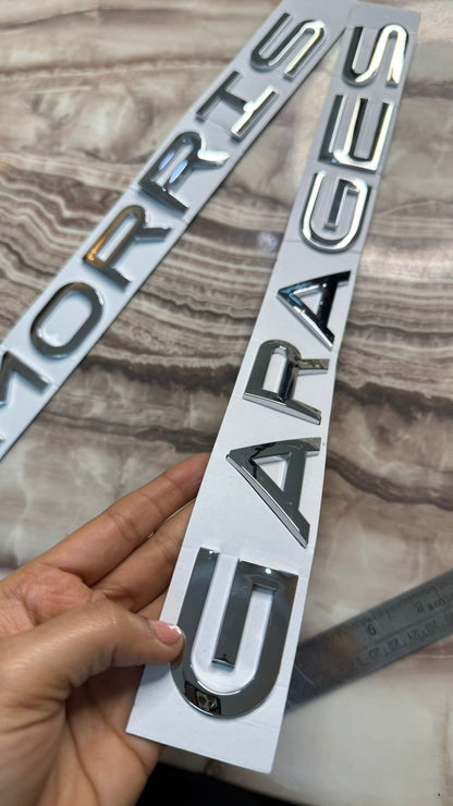 MORRIS  GARAGES 3D Bonnet Letters 3D Alphabets Chrome,morris  Car Accessories, Car Monogram Logo, Sticker (Black)