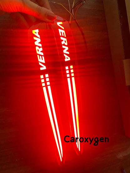 Rear Bumper LED Reflector Light compatible for Verna 2021 22 with Matrix Indicator (Smoke & Red ) set of 2