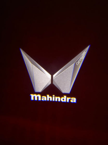 Caroxygen Car LED Door 3D Logo Projector Ghost Shadow Welcome Light Compatible for Mahindra (Pack of 2)
