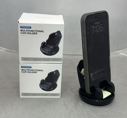 Rotatable Multifunctional Car Mobile Holder | 360° Adjustable Dashboard Phone Stand | Universal Smartphone Mount for Car Size-79x90x76mm