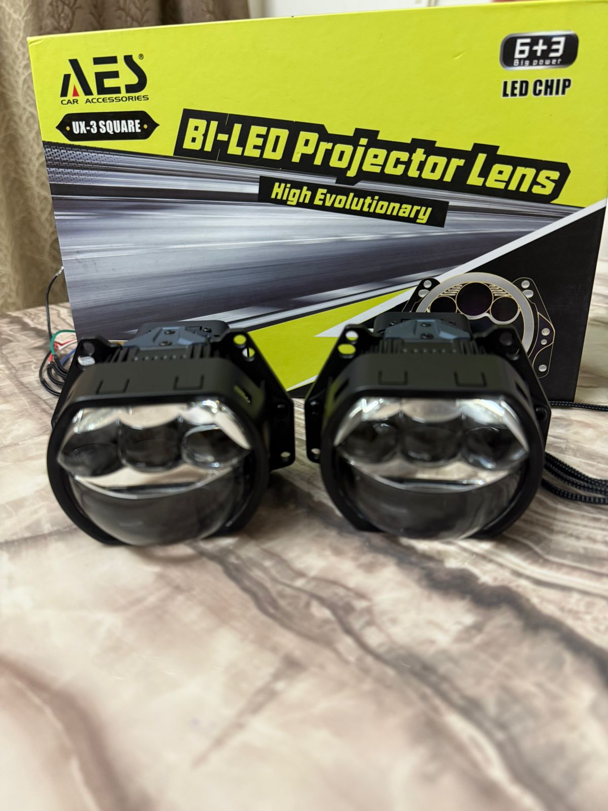 AES UX-3 Bi led 3 inch Triple Laser projector Lamp for Headlights 45W/80W Per Piece (1 Year Warranty