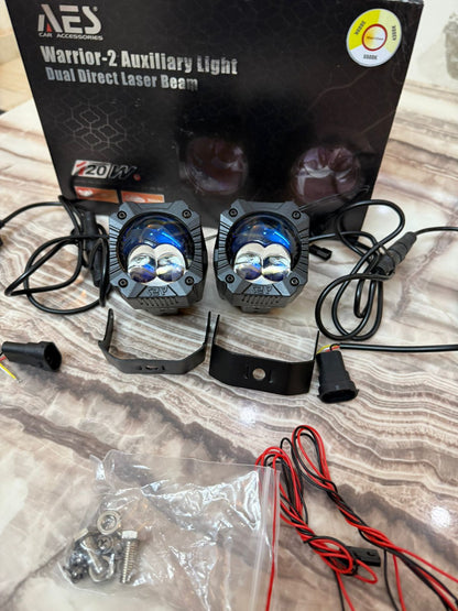 AES Warrior-2 Auxiliary Light (120W Dual Direct Laser Beam) - Tri Colour