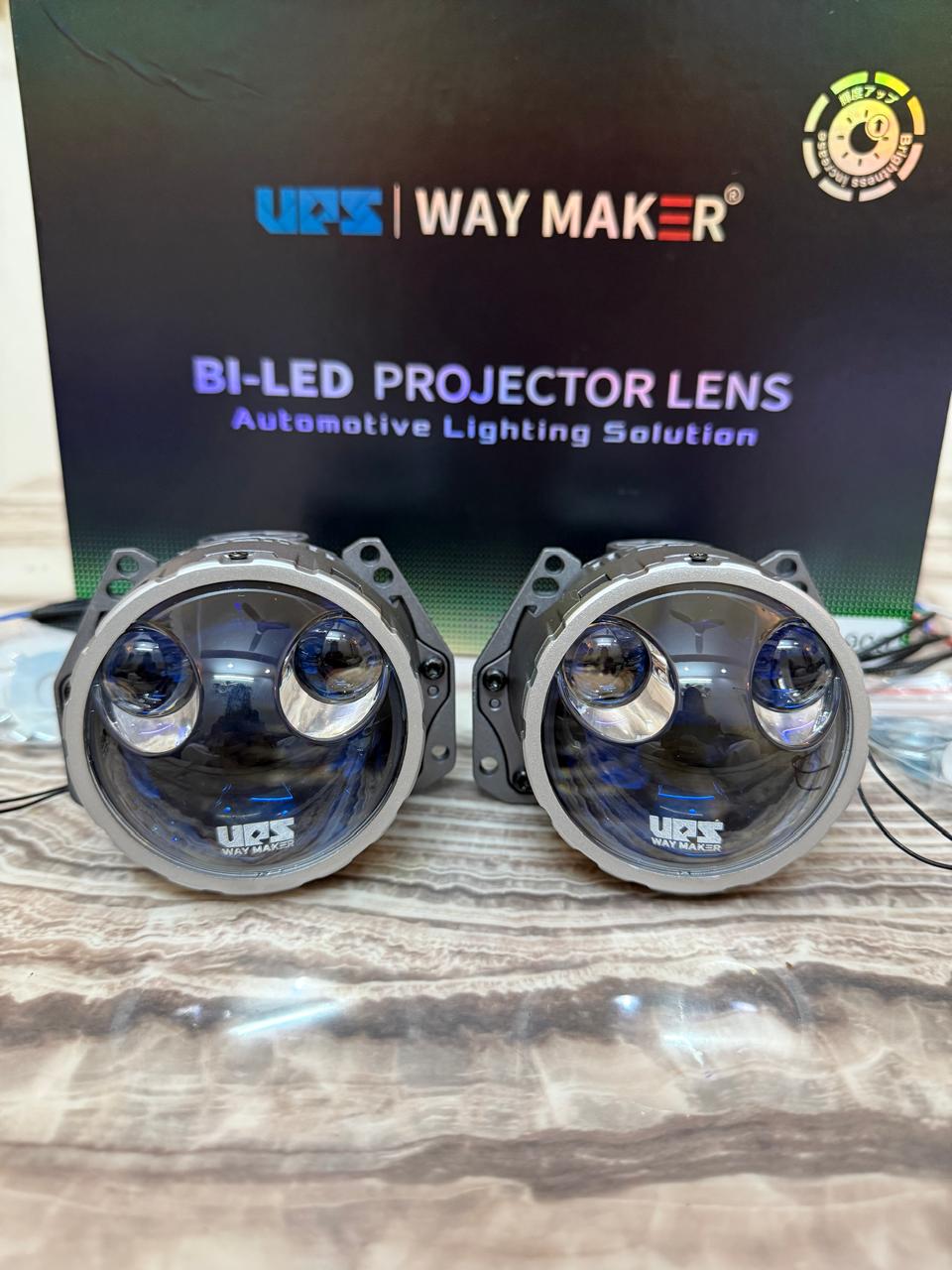 Ups waymaker RX-900 Bi-LED Projector Lens | 6000K Bright White Light  Universal Fit  12V–18V  Fast Cooling Fan 10000 RPM  Automotive Lighting Solution -1 year warrenty